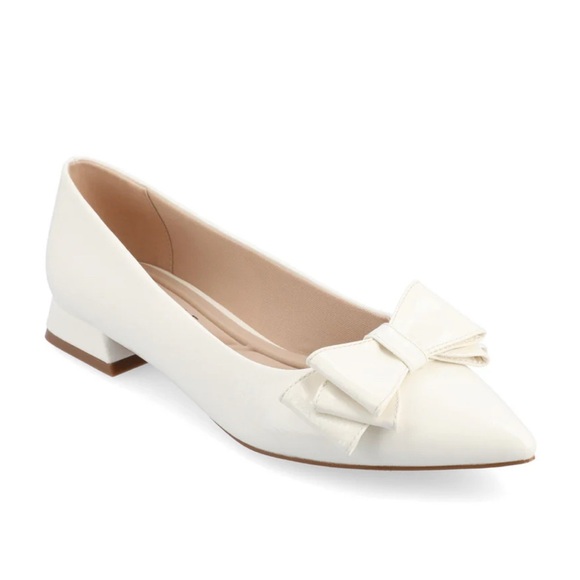 Journee Collection OPHELIA LOW BLOCK BALLET FLATS FAUX LEATHER - Picture 2 of 9